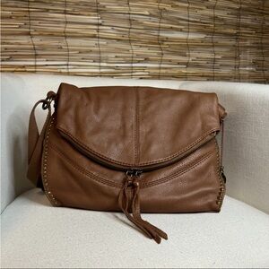 The Sak Brown Leather Women's messenger Bag